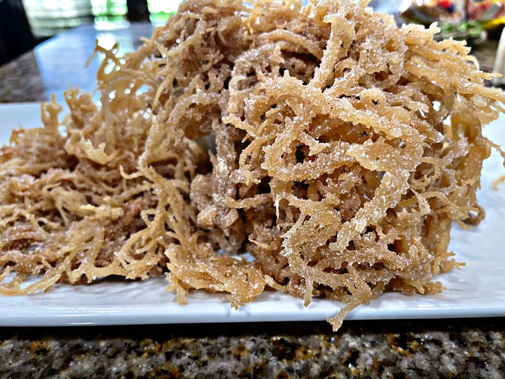 sea moss on a table in a pile