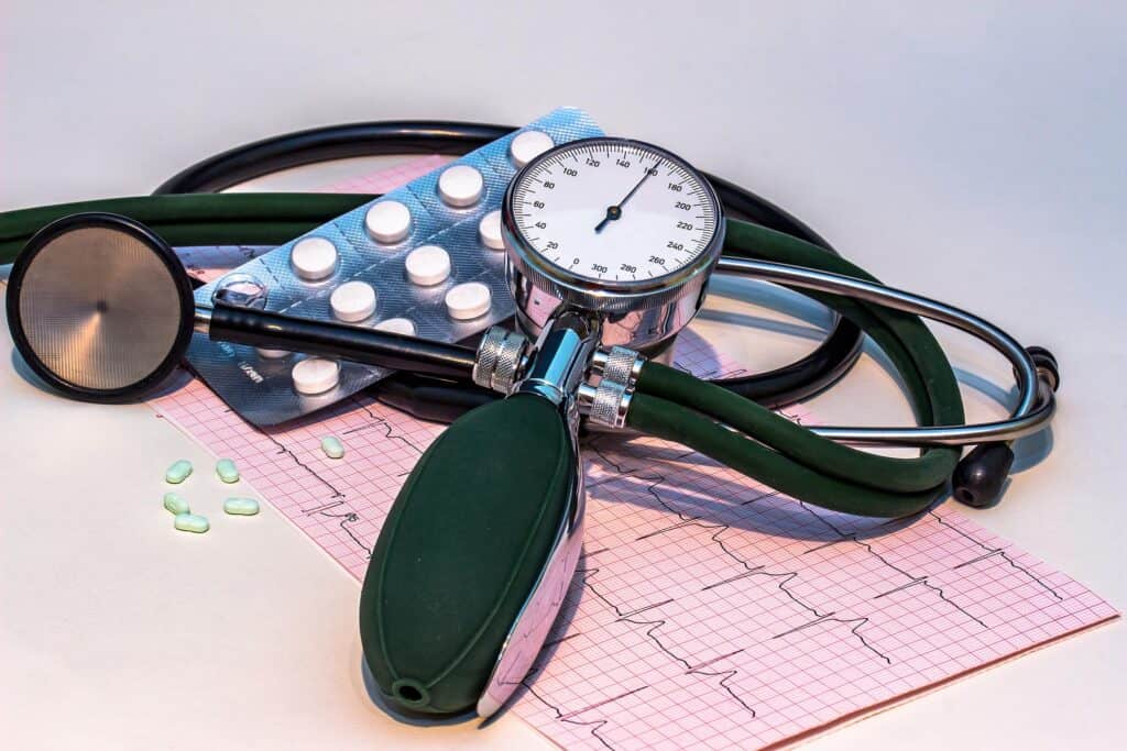blood pressure cuff and medication