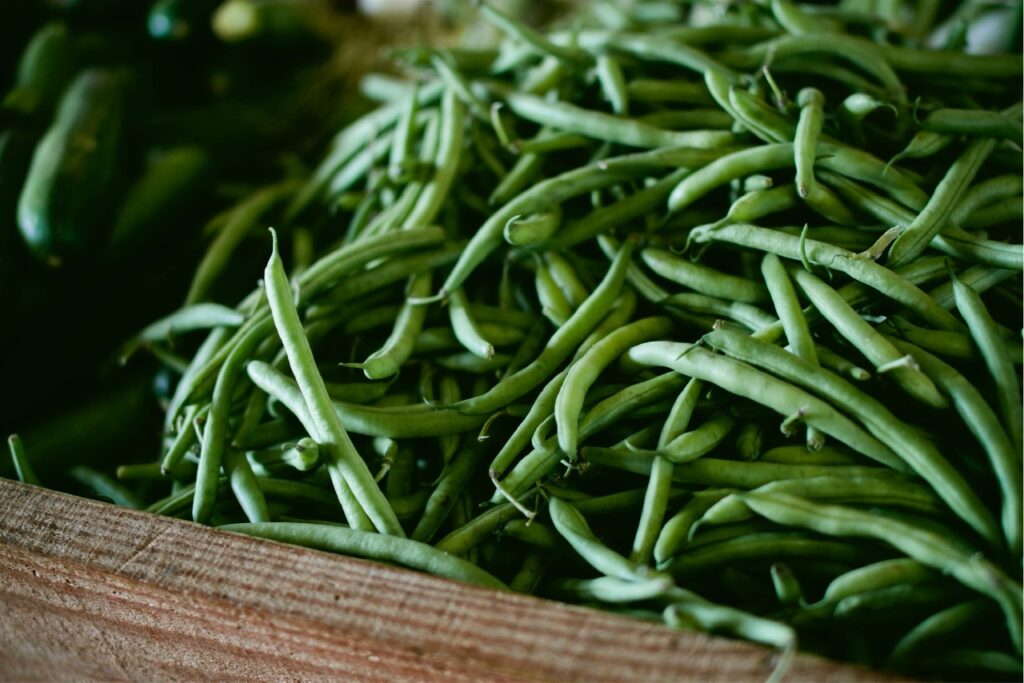 string beans in a pile. It is the Best Juice to Drink for diabetes, protection of the eyes against UV rays