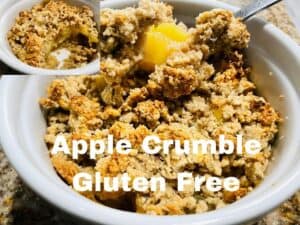 gluten-free apple crumble in a gluten free crust