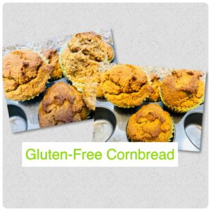 gluten free cornbread in the muffin pans